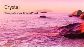  Presentation with coast - PPT layouts consisting of sunrise ocean coast background and a lemonade colored foreground