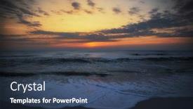  Presentation with north carolina - Theme having sunrise-on-an-empty-beach background and a ocean colored foreground