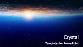  Presentation with sunrise - Slide deck having sunrise on planet orbit space background and a black colored foreground