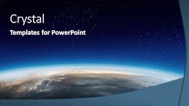  Presentation with sunrise - Slide set with sunrise-on-planet-orbit-space background and a black colored foreground