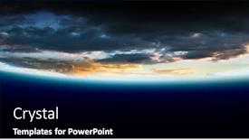  Presentation with sunrise - Slide set consisting of sunrise-on-planet-orbit-space background and a black colored foreground