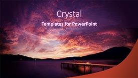  Presentation with sunrise - Beautiful slide deck featuring sunrise-on-the-bay backdrop and a wine colored foreground