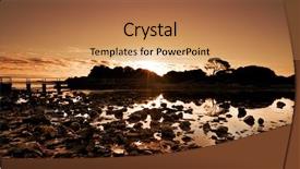  Presentation with river or creek - PPT theme having sunrise over a peaceful creek background and a  colored foreground