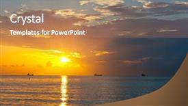  Presentation with atlantic - PPT theme consisting of sunrise over atlantic ocean fl background and a coral colored foreground