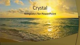  Presentation with atlantic - Slide deck enhanced with sunrise over atlantic ocean background and a yellow colored foreground