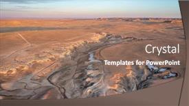  Presentation with view of frankfurt am main - Presentation design having sunrise-over-badlands-in-pawnee background and a violet colored foreground