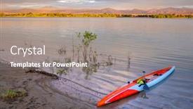  Presentation with lake front - Cool new presentation theme with sunrise-over-boyd-lake backdrop and a gray colored foreground