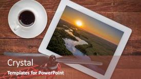  Presentation with nature river - PPT layouts enhanced with sunrise-over-dismal-river-meandering background and a tawny brown colored foreground