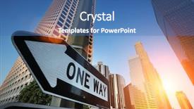  Presentation with downtown los angeles - Audience pleasing presentation theme consisting of sunrise over downtown los angeles backdrop and a teal colored foreground