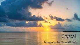  Presentation with dominican republic - Presentation theme with sunrise over ocean in dominican background and a yellow colored foreground