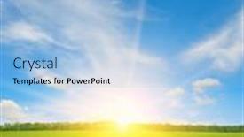  Presentation with corn field - Presentation design enhanced with sunrise-over-summer-corn-field and a  colored foreground