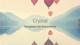  Presentation with air - Colorful PPT theme enhanced with sunrise-over-the-mountains-lake backdrop and a cream colored foreground