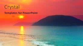  Presentation with vietnam - Colorful presentation design enhanced with sunrise over the sea con dao vietnam backdrop and a coral colored foreground