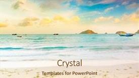  Presentation with vietnam - PPT theme having the sea con dao background and a lemonade colored foreground