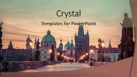  Presentation with dawn - Audience pleasing theme consisting of sunrise prague czech republic backdrop and a lemonade colored foreground