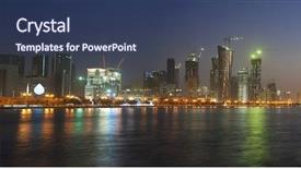  Presentation with december - Slides featuring sunrise qatar december 2008 background and a ocean colored foreground