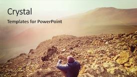  Presentation with maui - Audience pleasing PPT theme consisting of sunrise scene on haleakala volcano backdrop and a lemonade colored foreground