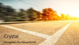  Presentation with parking lot - Slides consisting of empty parking lot background and a coral colored foreground