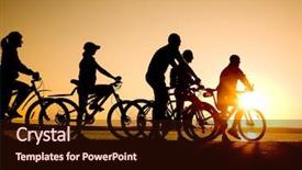  Presentation with disability sports silhouette - Slides having cycleteam - image of sporty company friends background and a wine colored foreground