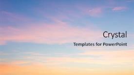  Presentation with soft colors - Slides consisting of sunrise sky with gentle background and a light blue colored foreground