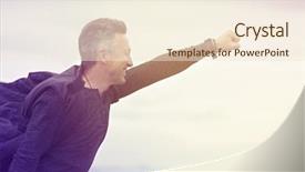  Presentation with hero - Audience pleasing PPT layouts consisting of sunrise success power faith backdrop and a cream colored foreground