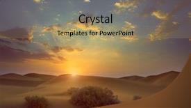  Presentation with vintage retro - Amazing slide deck having sunrise in tar desert india backdrop and a coral colored foreground