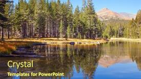  Presentation with forests - PPT theme enhanced with sunrise-the-forests-are-reflected background and a tawny brown colored foreground