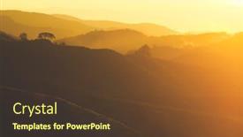  Presentation with tea plantation - Slide deck featuring sunrise-view-of-tea-plantation background and a tawny brown colored foreground