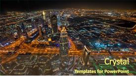  Presentation with traffic road - PPT theme enhanced with sunrise with shining traffic background and a tawny brown colored foreground