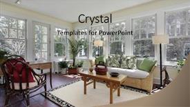  Presentation with flooring - Colorful slide set enhanced with sunroom in suburban home with red brick flooring backdrop and a light gray colored foreground