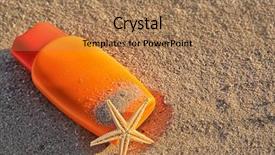  Presentation with sunscreen - Colorful presentation theme enhanced with sunscreen cream and starfish backdrop and a coral colored foreground