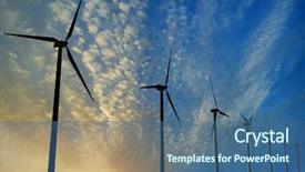  Presentation with renewable energy - Colorful slide deck enhanced with sunset - green renewable energy backdrop and a ocean colored foreground