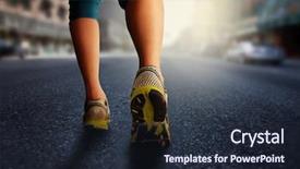  Presentation with healthy lifestyle - Cool new PPT theme with sunset - healthy lifestyle concept done backdrop and a wine colored foreground