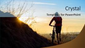  Presentation with mountain bike - Amazing presentation theme having  backdrop and a  colored foreground