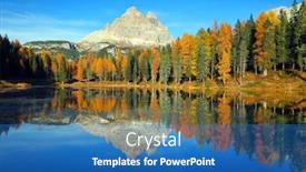  Presentation with alpine - Presentation theme having sunset-alpine-landscape-over-antorno background and a teal colored foreground