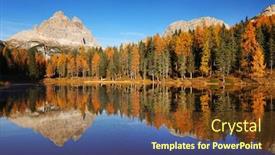  Presentation with alpine - Slides featuring sunset-alpine-landscape-over-antorno background and a tawny brown colored foreground