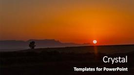  Presentation with farmland - PPT theme enhanced with sunset-and-cereal-farmland-tierra background and a black colored foreground
