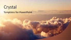  Presentation with clouds - Cool new presentation with sunset and clouds backdrop and a lemonade colored foreground