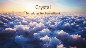  Presentation with ice - Presentation theme consisting of sunset and ice background and a cream colored foreground