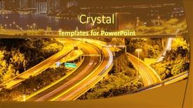  Presentation with hong kong china - Colorful slides enhanced with sunset-and-light-illumination backdrop and a tawny brown colored foreground