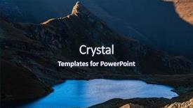  Presentation with rock climbing to top of mountain - Beautiful slide deck featuring sunset and mountain lake eagle backdrop and a wine colored foreground