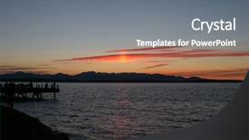  Presentation with 7 point bullet list - Colorful presentation theme enhanced with sunset as seen from alki backdrop and a gray colored foreground