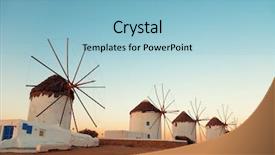  Presentation with islam famous mosque in turkish - Colorful presentation design enhanced with sunset as the famous landmark backdrop and a light blue colored foreground