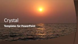  Presentation with goa beach - Cool new presentation with sunset-at-candolim-beach-north backdrop and a tawny brown colored foreground