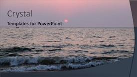  Presentation with goa beach - PPT theme with sunset-at-candolim-beach-north background and a soft green colored foreground