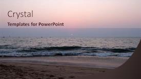  Presentation with goa - PPT theme having sunset-at-candolim-beach-north background and a lemonade colored foreground