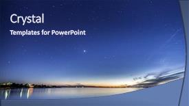  Presentation with dusk - PPT layouts enhanced with sunset at dusk with star background and a navy blue colored foreground