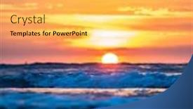  Presentation with bali - Beautiful slide deck featuring sunset-at-kuta-beach backdrop and a yellow colored foreground