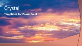  Presentation with sunset beach - Theme enhanced with sunset-at-kuta-beach background and a ocean colored foreground