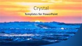  Presentation with sunset beach - Presentation theme having sunset-at-kuta-beach background and a yellow colored foreground